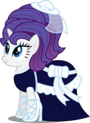 Size: 6665x9139 | Tagged: safe, artist:atomicmillennial, rarity, pony, unicorn, g4, absurd resolution, alternate hairstyle, clothes, dress, female, high heels, mare, simple background, smiling, solo, transparent background, vector