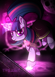 Size: 3508x4961 | Tagged: safe, artist:swordflash4, twilight sparkle, pony, g4, absurd resolution, clothes, determination, determined, female, looking at you, macroschism, magic, serious, solo, spell, symbol