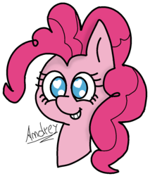 Size: 930x1089 | Tagged: safe, artist:stargamer8, pinkie pie, earth pony, pony, g4, female, heart eyes, in love, simple background, solo, transparent background, wingding eyes