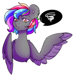 Size: 900x950 | Tagged: safe, artist:cinnamonsparx, oc, oc only, oc:rainbow marble, pegasus, pony, simple background, solo, transparent background, wing hands