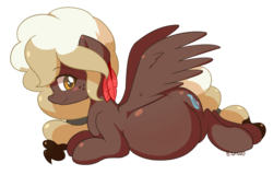 Size: 1148x734 | Tagged: safe, artist:bumpywish, oc, oc only, oc:sweeter mocha, pegasus, pony, belly, pregnant, simple background, solo, transparent background