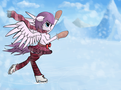 Size: 10872x8115 | Tagged: safe, artist:gearsyseptima, oc, oc only, pegasus, pony, absurd resolution, bipedal, solo, winter