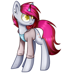 Size: 1368x1440 | Tagged: safe, artist:despotshy, oc, oc only, pony, unicorn, clothes, female, mare, simple background, solo, transparent background
