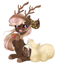 Size: 1114x1237 | Tagged: safe, artist:clefficia, oc, oc only, oc:praline, original species, scented pony, candle, female, heart eyes, mare, simple background, solo, transparent background, wingding eyes
