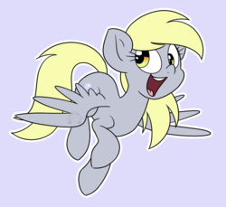 Size: 987x903 | Tagged: safe, artist:dativyrose, derpy hooves, pegasus, pony, g4, cute, female, flying, mare, smiling, solo, watermark