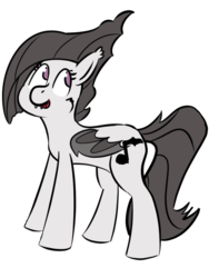 Size: 600x800 | Tagged: safe, artist:david rainbowie, oc, oc only, oc:dead beat, bat pony, pony, female, mare, simple background, solo, transparent background