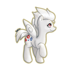 Size: 3000x3000 | Tagged: safe, artist:bean-sprouts, togetic, crossover, high res, pokémon, ponified, raised hoof, simple background, solo, transparent background