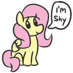 Size: 887x890 | Tagged: safe, artist:jargon scott, fluttershy, pegasus, pony, g4, captain obvious, cute, dialogue, female, mare, shyabetes, simple background, sitting, smiling, solo, speech bubble, truth, white background