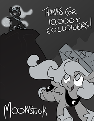 Size: 900x1157 | Tagged: dead source, safe, artist:egophiliac, nightmare moon, princess luna, alicorn, pony, moonstuck, g4, 2012, cartographer's cap, dark woona, female, filly, grayscale, hat, milestone, monochrome, nightmare woon, woona, younger