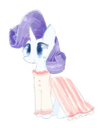 Size: 655x821 | Tagged: safe, artist:laurasrxfgcc, rarity, pony, g4, clothes, cute, dress, female, mare, simple background, smiling, solo, white background
