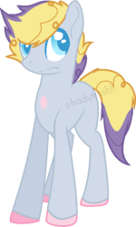 Size: 465x777 | Tagged: safe, artist:s-hadytrashh, oc, oc only, oc:gifty, earth pony, pony, male, offspring, parent:pinkie pie, parent:prince blueblood, parents:bluepie, simple background, solo, stallion, transparent background