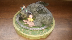 Size: 4096x2304 | Tagged: safe, fluttershy, g4, collector, figure, gashapon, high res, the last guardian, trico