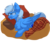 Size: 1200x1000 | Tagged: safe, artist:itstaylor-made, oc, oc only, oc:blue brush, pony, bed, blanket, fluffy, glasses, male, resting, sleeping, solo