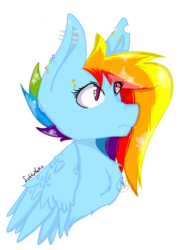 Size: 768x1024 | Tagged: safe, artist:liddieneko, rainbow dash, pony, g4, female, piercing, simple background, solo, transparent background