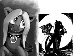 Size: 1280x989 | Tagged: safe, artist:warskunk, oc, oc only, oc:warskunk, bat pony, pony, collar, sketch, solo