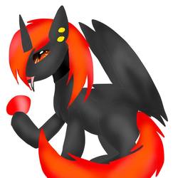 Size: 960x960 | Tagged: safe, artist:dj blaz3, oc, oc only, pony, fangs, ponysona, solo