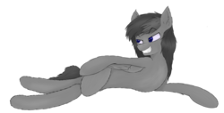 Size: 1268x643 | Tagged: safe, artist:ruby dusk, oc, oc only, oc:graphite grey, pegasus, pony, lying down, on side, simple background, solo, transparent background
