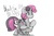 Size: 1500x1000 | Tagged: safe, artist:^:3, sweetie belle, pony, raccoon, unicorn, g4, blood for the blood god, knife