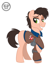 Size: 500x648 | Tagged: safe, artist:animatedvisions, earth pony, pony, ghostbusters, peter venkman, ponified, solo