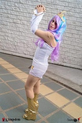 Size: 552x829 | Tagged: safe, princess celestia, human, g4, clothes, cosplay, costume, high heels, irl, irl human, photo, shoes, solo