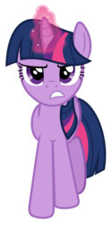 Size: 3250x6500 | Tagged: safe, artist:reginault, twilight sparkle, pony, unicorn, g4, keep calm and flutter on, .svg available, angry, female, glowing horn, horn, magic, simple background, solo, transparent background, unicorn twilight, vector