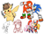 Size: 1024x768 | Tagged: safe, artist:thegreatrouge, applejack, fluttershy, twilight sparkle, pikachu, equestria girls, g4, crossover, detective, detective pikachu, iris (megaman), knuckles the echidna, male, mega man (series), megaman x, pokémon, sonic boom, sonic the hedgehog, sonic the hedgehog (series), zero