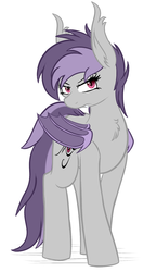 Size: 1019x1767 | Tagged: safe, artist:phoenixswift, oc, oc only, oc:sunny sheila, bat pony, pony, solo