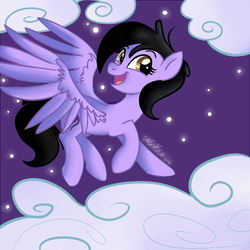 Size: 800x800 | Tagged: dead source, safe, artist:wubcakeva, oc, oc only, pegasus, pony, cloud, solo