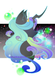 Size: 2893x4092 | Tagged: safe, artist:minamikoboyasy, queen chrysalis, changeling, changeling queen, g4, female, profile, solo