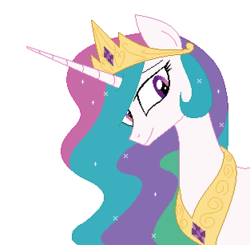 Size: 313x307 | Tagged: safe, artist:hyolark, princess celestia, alicorn, pony, g4, bust, female, solo