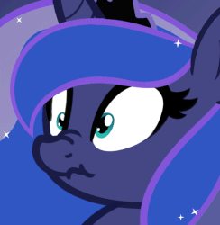 Size: 600x615 | Tagged: safe, artist:furrgroup, princess luna, pony, g4, animated, derp, female, gif, nose wrinkle, scrunchy face, simple background, solo, vibrating, wide eyes