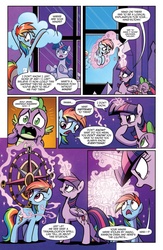 Size: 995x1529 | Tagged: safe, artist:brenda hickey, idw, rainbow dash, spike, twilight sparkle, alicorn, dragon, pony, friends forever #25, g4, my little pony: friends forever, spoiler:comic, amputee, comic, female, male, mare, plot device, preview, stitches, that pony sure does love wings, twilight sparkle (alicorn), wingless