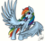 Size: 800x728 | Tagged: safe, artist:xxmarkingxx, rainbow dash, g4, female, simple background, sketchy, solo, spread wings