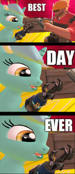 Size: 520x1203 | Tagged: safe, artist:gordontheonefreemane, lyra heartstrings, human, pony, unicorn, g4, 3d, cute, engineer, engineer (tf2), excited, eyes on the prize, female, gmod, gunslinger (tf2), hand, happy, image macro, lyra's humans, lyrabetes, mare, mechanical hands, meme, open mouth, prosthetic limb, prosthetics, smiling, team fortress 2, that pony sure does love hands, xk-class end-of-the-world scenario