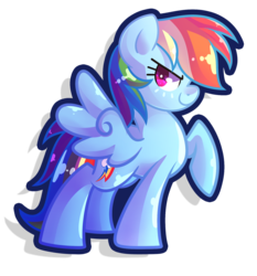 Size: 1554x1665 | Tagged: safe, artist:drawntildawn, rainbow dash, g4, female, raised hoof, solo