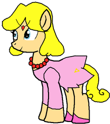 Size: 442x498 | Tagged: safe, artist:krisispiss, pony, nintendo entertainment system, ponified, princess zelda, simple background, solo, the legend of zelda, triforce, white background