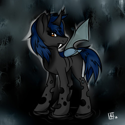Size: 3000x3000 | Tagged: safe, artist:artistkate, oc, oc only, oc:sweet scribe, changeling, female, high res, solo