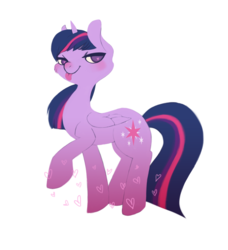 Size: 700x767 | Tagged: safe, artist:miss-cats, twilight sparkle, alicorn, pony, g4, female, mare, solo, tongue out, twilight sparkle (alicorn)