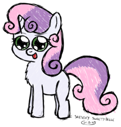 Size: 1024x1078 | Tagged: safe, artist:chibi95, sweetie belle, pony, unicorn, g4, chest fluff, female, simple background, solo, transparent background