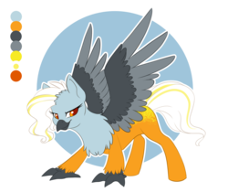 Size: 1133x950 | Tagged: safe, artist:silkensaddle, oc, oc only, classical hippogriff, hippogriff, solo