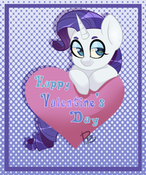 Size: 2491x3000 | Tagged: safe, artist:hfinder, rarity, g4, female, heart eyes, high res, solo, valentine's day, wingding eyes