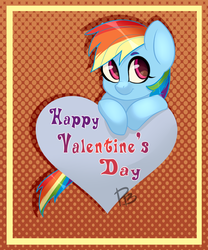 Size: 2491x3000 | Tagged: safe, artist:hfinder, rainbow dash, g4, female, heart eyes, high res, solo, valentine's day, wingding eyes