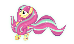 Size: 4500x2663 | Tagged: safe, artist:xebck, sour sweet, earth pony, pony, equestria girls, g4, my little pony equestria girls: friendship games, alternate hairstyle, alternate universe, equestria girls ponified, female, high res, multicolored hair, ponified, rainbow hair, rainbow power, rainbow power-ified, rainbow tail, simple background, solo, transparent background, vector