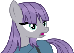 Size: 3852x2739 | Tagged: safe, artist:incognito-i, maud pie, g4, maud pie (episode), female, high res, open mouth, shocked, simple background, solo, transparent background, vector, wet, wet mane, wide eyes