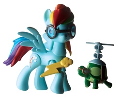 Size: 1600x1289 | Tagged: safe, rainbow dash, tank, g4, toy