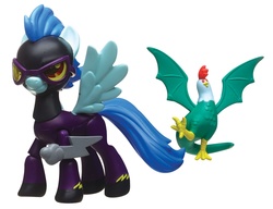 Size: 1600x1227 | Tagged: safe, nightshade, cockatrice, pegasus, pony, g4, female, mare, shadowbolts, toy