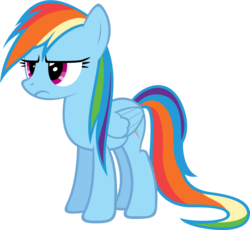 Size: 1359x1249 | Tagged: safe, artist:zacatron94, rainbow dash, g4, annoyed, female, frown, glare, simple background, solo, tail extensions, transparent background, unamused, vector, wet, wet mane