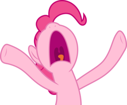 Size: 8870x7359 | Tagged: safe, artist:luckreza8, pinkie pie, g4, the one where pinkie pie knows, .svg available, absurd resolution, female, nose in the air, screaming, simple background, solo, transparent background, vector