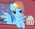 Size: 604x498 | Tagged: safe, screencap, rainbow dash, pegasus, pony, g4, my little pony: friendship is magic, over a barrel, cropped, female, food, lidded eyes, mare, popcorn, solo