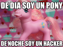 Size: 660x495 | Tagged: safe, pinkie pie, g4, female, image macro, irl, meme, photo, spanish, toy, translated in the comments